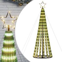 vidaXL lysende juletræ 275 LED'er 180 cm varmt hvidt lys