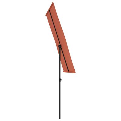 vidaXL parasol med aluminiumstang 180x110 cm terracotta