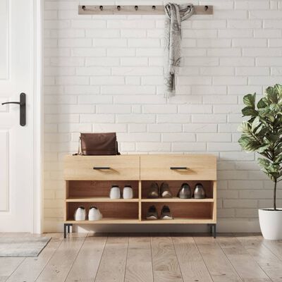 vidaXL skobænk 102x35x55 cm konstrueret træ sonoma-eg