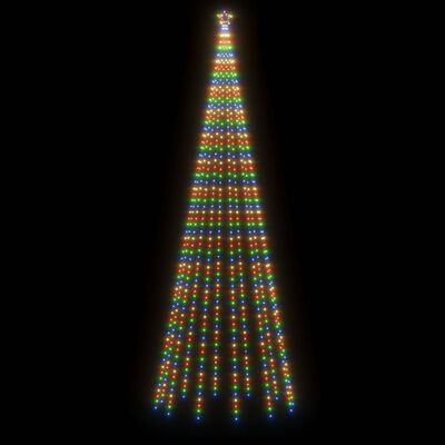 vidaXL kegleformet juletræ 160x500 cm 732 LED'er farverigt lys