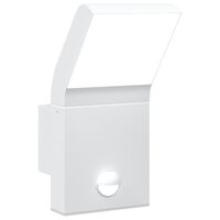 vidaXL udendørs LED-væglampe med sensor trykstøbt aluminium hvid