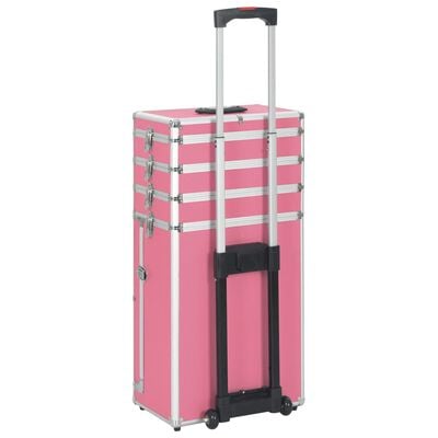vidaXL makeupkuffert aluminium pink