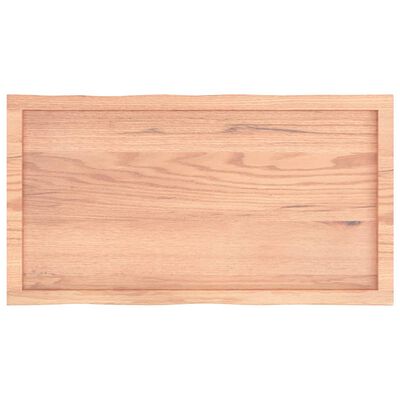 vidaXL bordplade 100x50x(2-4) cm naturlig kant behandlet træ lysebrun