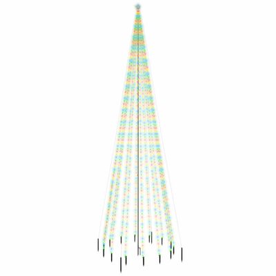 vidaXL juletræ med spyd 1134 LED'er 800 cm farverigt lys