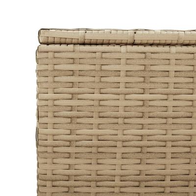 vidaXL opbevaringsboks til haven 469 l polyrattan beige