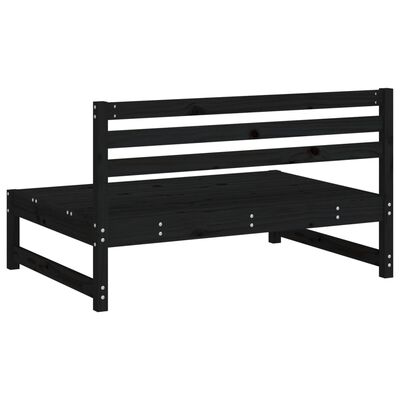 vidaXL midtermodul til havesofa 120x80 cm massivt fyrretræ sort