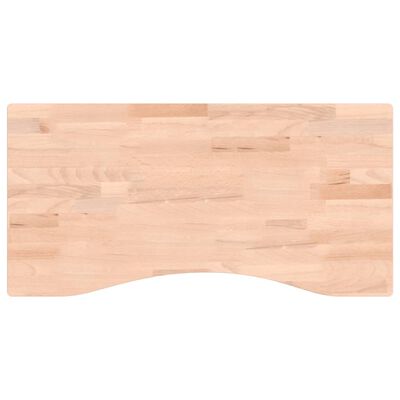 vidaXL skrivebordsplade 80x(36-40)x2,5 cm massivt bøgetræ