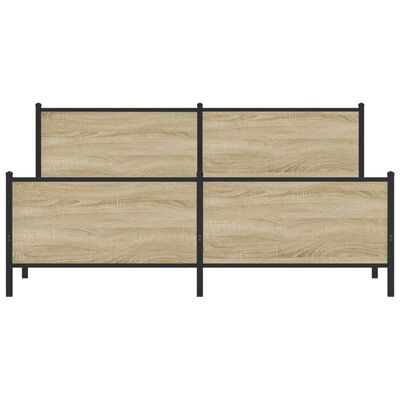 vidaXL sengeramme uden madras 193x203 cm metal sonoma-eg