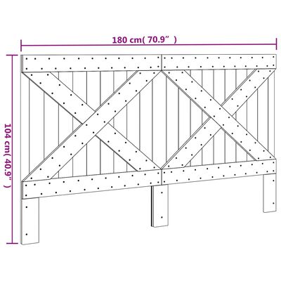 vidaXL sengegavl 180x104 cm massivt fyrretræ