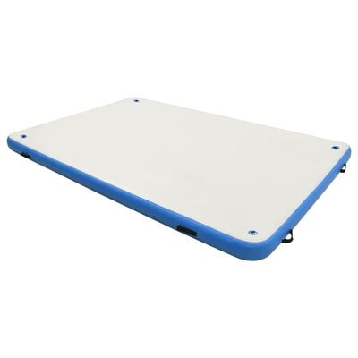 vidaXL oppustelig platform 300x300x15 cm blå og hvid