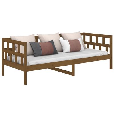 vidaXL daybed 80x200 cm massivt fyrretræ gyldenbrun