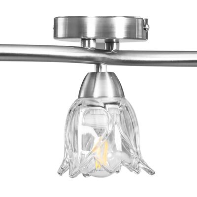 vidaXL loftlampe transparente glasskærme til 3 E14-pærer tulipanform