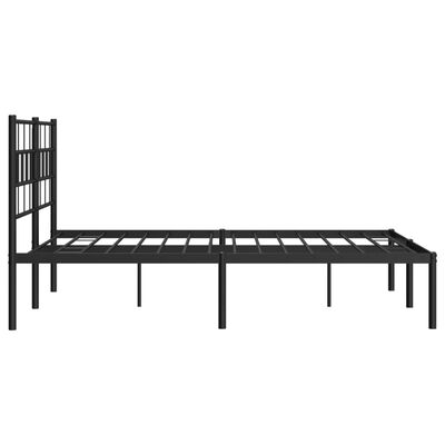 vidaXL sengeramme med sengegavl 120x190 cm metal sort