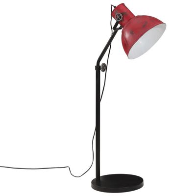vidaXL gulvlampe 25 W 30x30x90-150 cm E27 rustik rød