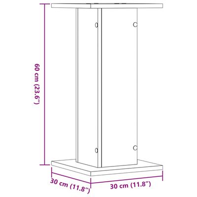 vidaXL plantestativer 2 stk. 30x30x60 cm konstrueret træ sonoma-eg