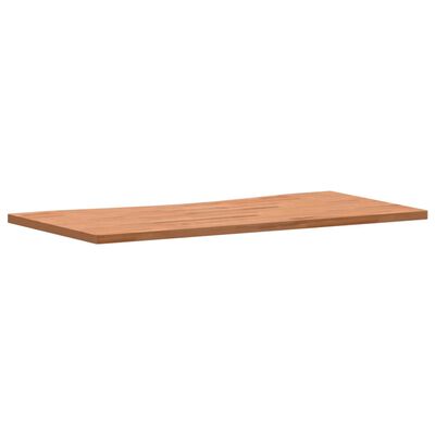 vidaXL skrivebordsplade 110x(50-55)x2,5 cm massivt bøgetræ