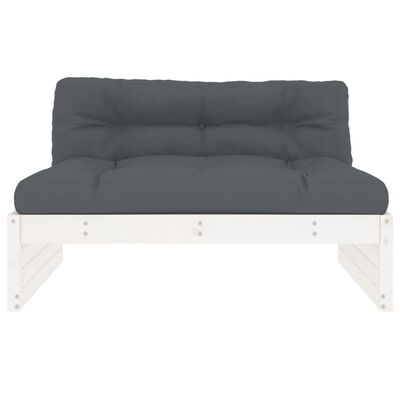 vidaXL midtermodul til sofa 120x80 cm massivt fyrretræ hvid