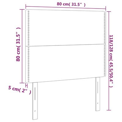 vidaXL sengegavle 2 stk. 80x5x78/88 cm stof gråbrun