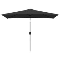 vidaXL udendørs parasol med metalstang 300 x 200 cm sort