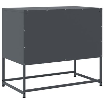 vidaXL tv-bord 68,5x39x60,5 cm stål antracitgrå