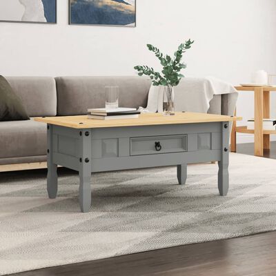 vidaXL sofabord 100 x 55 x 44 cm fyrretræ Corona-serien grå