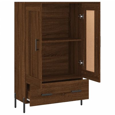 vidaXL skab 69,5x31x115 cm konstrueret træ brun sonoma-eg