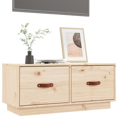 vidaXL tv-bord 80x34x35 cm massivt fyrretræ