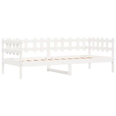 vidaXL daybed uden madras 80x200 cm massivt fyrretræ hvid