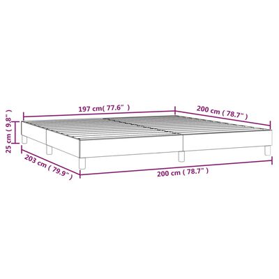 vidaXL sengeramme 200x200 cm kunstlæder brun