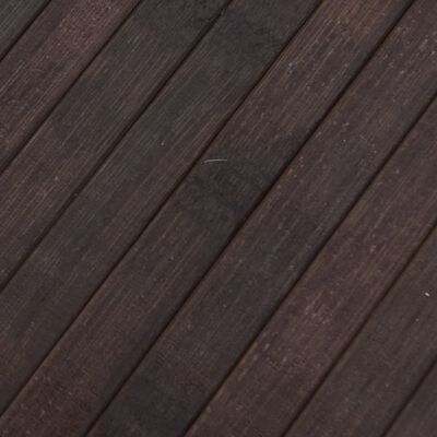 vidaXL gulvtæppe 70x100 cm rektangulær bambus mørkebrun