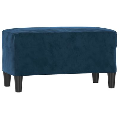 vidaXL bænk 70x35x41 cm velour blå