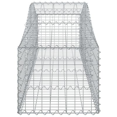 vidaXL buede gabionkurve 4 stk. 200x50x40/60 cm galvaniseret jern