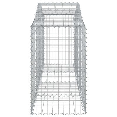 vidaXL buede gabionkurve 7 stk. 200x50x80/100 cm galvaniseret jern