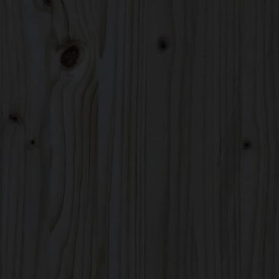 vidaXL sengegavl 204x3x90 cm massivt fyrretræ sort