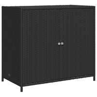 vidaXL opbevaringsskab til haven 83x45x76 cm polyrattan sort