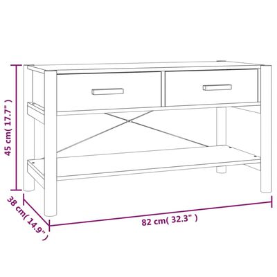 vidaXL tv-bord 82x38x45 cm konstrueret træ hvid