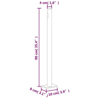 vidaXL sammenrullelig sidemarkise 140 x 1000 cm sort