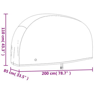 vidaXL cykelovertræk 200x85x110 cm 190T oxfordstof sort