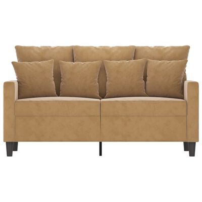 vidaXL 2-personers sofa 120 cm fløjl brun