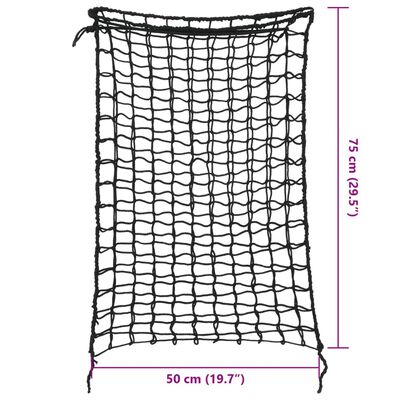 vidaXL hønet 2 stk. 75x50 cm PP rektangulær sort