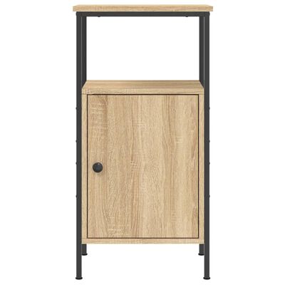 vidaXL sengeborde 2 stk. 41x31x80 cm konstrueret træ sonoma-eg