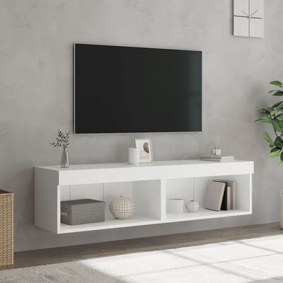 vidaXL tv-borde med LED-lys 2 stk. 60x30x30 cm hvid