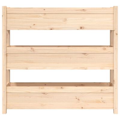 vidaXL plantekasse 112x25x104,5 cm massivt fyrretræ