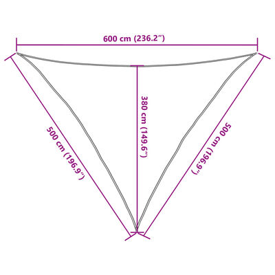 vidaXL solsejl 5x5x6 m 100 % polyesterstof lysegrå