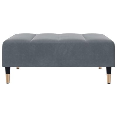 vidaXL fodskammel 77x55x31 cm velour mørkegrå