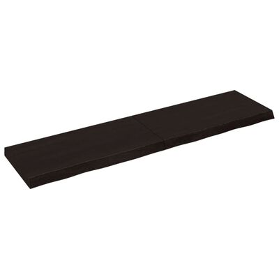 vidaXL bordplade til badeværelse 160x40x(2-6) cm massivt træ mørkebrun