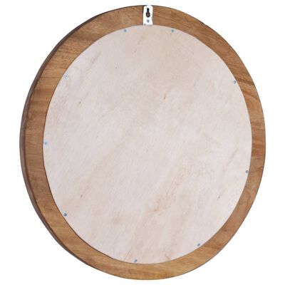 vidaXL vægspejl 60 cm teak rund