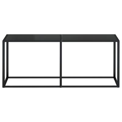 vidaXL konsolbord 180x35x75,5 cm hærdet glas sort