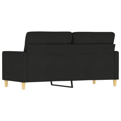 vidaXL 2-personers sofa 140 cm stof sort