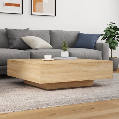 vidaXL sofabord 100x100x31 cm konstrueret træ sonoma-eg